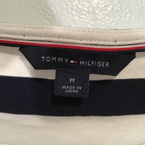 Tommy Hilfiger Nautical Dress with Cap Sleeves and Square Neckline Size L - Picture 9 of 9